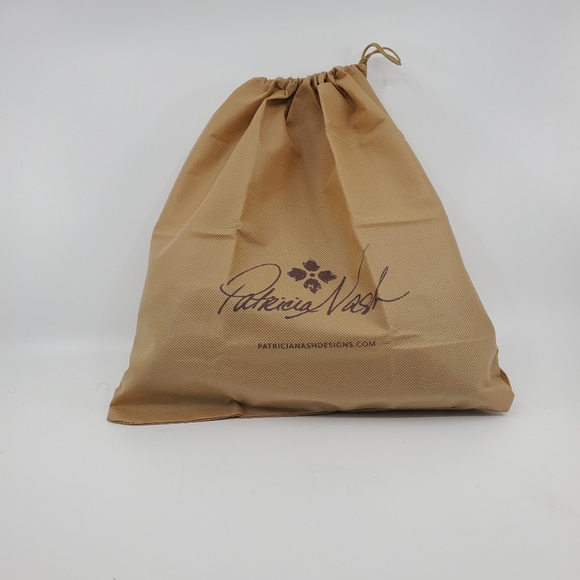 Patricia Nash Berry Red and Black Frame Italian Python Bag with Silver Chain - Picture 11 of 12